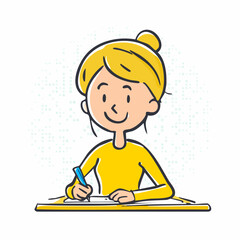 Person writing &ndash; Creativity, notes, study, education