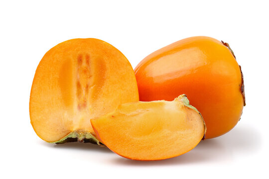 Sharon persimmon. Ripe fruits isolated on a white background.