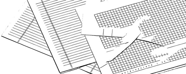  Black and White Grid, Stripes, and Paper Fragments for Design, Tech, and Editorial striped patterns, and torn paper textures.