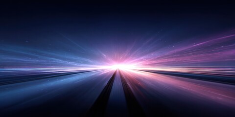 Abstract light trails suggesting extreme speed or hyperspace travel