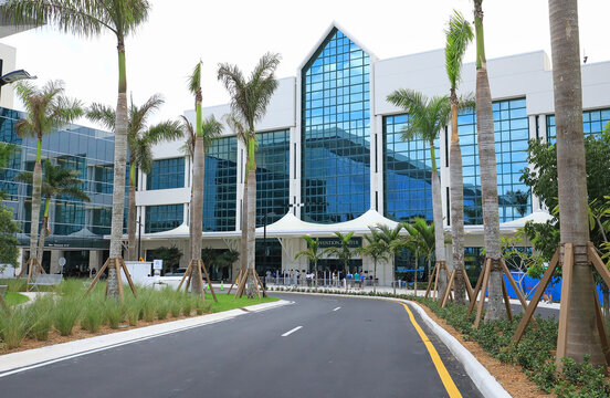 The newly updated Broward County Convention Center, with expanded 350,000 sq. ft of exhibit space is now complete, in time for the Fort Lauderdale International Boat Show, Fort Lauderdale, Florida, US