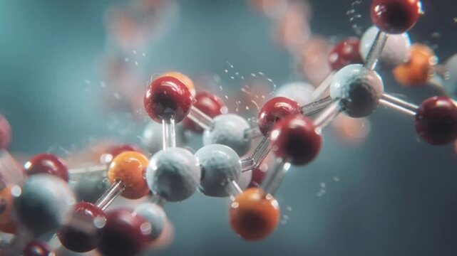 Accurate 3D Rendering of a Molecular Structure Showcasing Scientific Precision and Detail, Featuring Atoms, Bonds, and Complex Geometry; A Realistic Visualization of Modern Chemistry and Molecular Sc