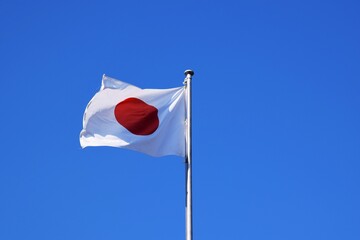 はためく日本の国旗