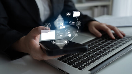 Document management system for secure file storage, organized access, and efficient digital workflow including verification, upload, analytics, and approval process Latch