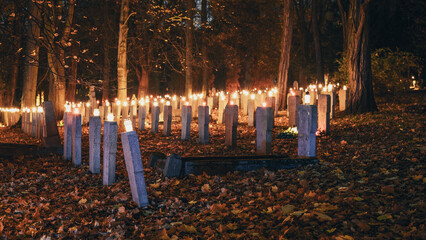 All Souls' Day, Garrison Military Cemetery in Poznan, Poland