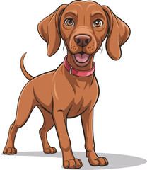 Fototapeta premium Cute cartoon a illustrator vector Vizsla