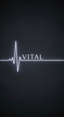 "VITAL" with ECG Waveform Rising and Fading | Clinical Poetry & Resilience