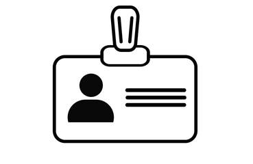 Fototapeta premium employee badge identification, business identity design, profile document
