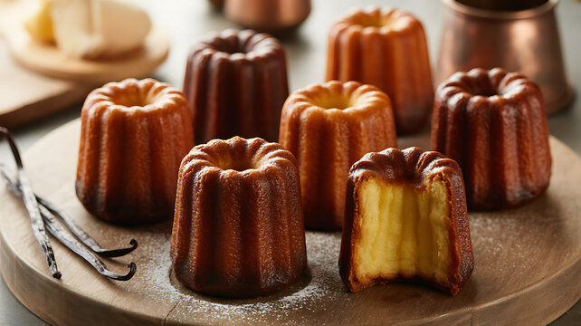 Canel&eacute;s are miniature cylindrical pastries traditional to Aquitaine and French cuisine.