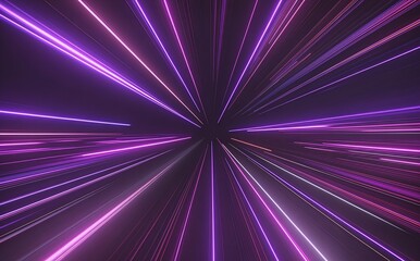 Bright purple background illustration with glowing star burst and abstract light rays design