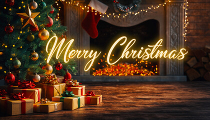 christmas tree and gifts