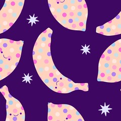 Summer fruit seamless banana pattern for fashion textiles and wrapping paper and kids and party wrapping paper