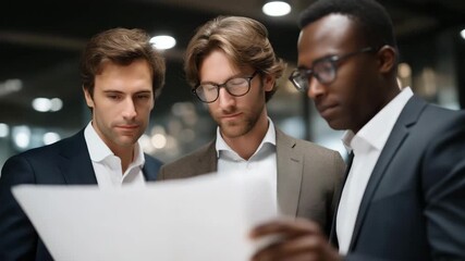 Team reviewing projections of property market slowdown, symbolizing investment risk awareness, growth limitation analysis, and advanced financial planning for real estate portfolios. cinematic - Powered by Adobe