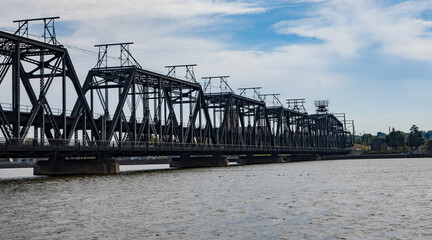 train and car bridge