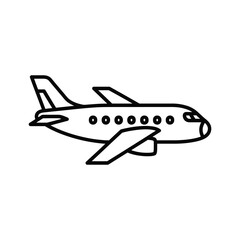 airplane line art vector illustration