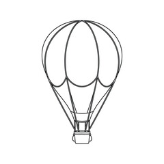 air balloon line art vector illustration