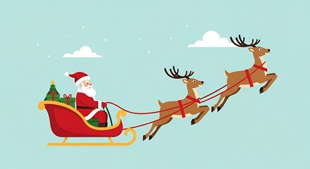 Santa Claus and Reindeer Sleigh Ride