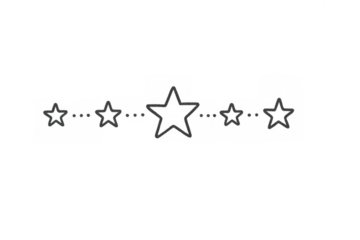 Five star rating system showing customer satisfaction, product quality review, and feedback score icon