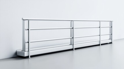 Modern Minimalist White Metal Railing for Interior or Exterior Design Use