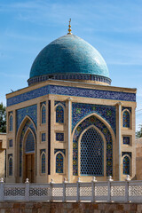 Modern Islamic Mosque with Turquoise Dome and Ornate Tilework - Nourata - Uzbekistan