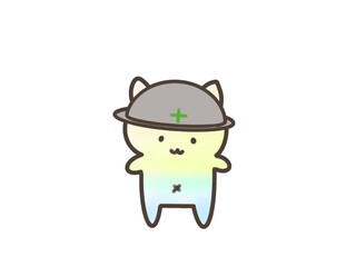 工事　キャラクター　ねこ