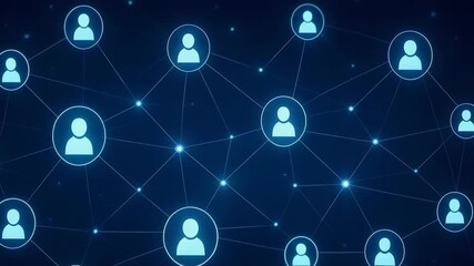 A digital network of interconnected user profiles symbolizing online communication and social connectivity in a modern context. - Powered by Adobe