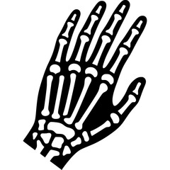 Naklejka premium Skeleton Hand Icon