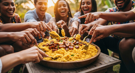 Celebrating Afro-Brazilian Culture and Culinary Traditions on Black Awareness Day with a Feast of Delicious Food