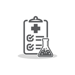 vector design outline icon of laboratory health clinical record.