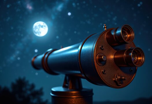 Telescopic Stargazing Adventure Night Sky Cosmic Wonders