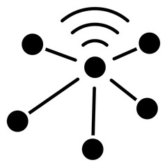 Conection Glyph Icon