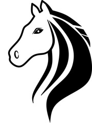 horse icon vector illustration  isolated on white