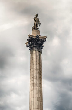 Nelson's Column in Trafalgar Square, London, England, UK