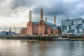 Obraz premium Battersea Power Station, iconic building and landmark in London, UK