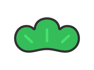 松のアイコン（線画カラー）のイラスト