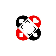Poker club logo design with table concept