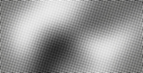 Black and white monochromatic abstract with halftone dot pattern. Perfect for pop art backgrounds, retro comic designs, or dynamic transition effects © Arthapicture