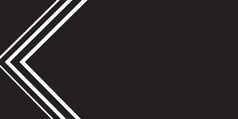 Minimal Black and White Background with Arrow Pointing Right. Striped Transition from Black to White Abstract Strict Lines. Simple Pattern. Vector Illustration.