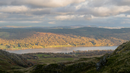 Golden Hour View Over Coniston Lake
