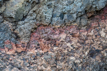 Weathered basalt. Koʻolau Range / shield volcano. Moanalua Valley & Moanalua Ridge Trail to the Haiku Stairs (Stairway To Heaven), Honolulu, Oahu, Hawaii. Koolau Basalt / Tholeiitic basalt. Oxidized
