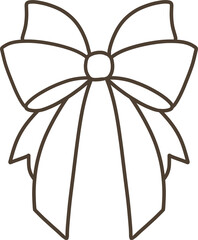 크리스마스 선물포장 리본 일러스트