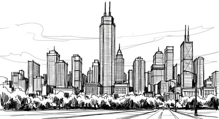 Drawn stick figure in business attire joyfully rides a rocket through a star filled sky concept