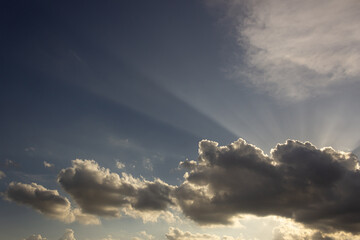 beautiful sky and clouds at sunset