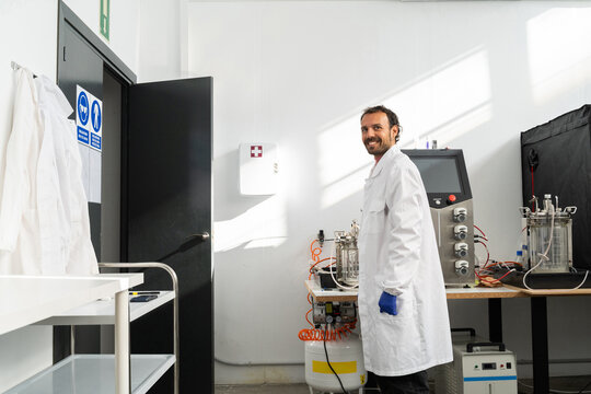  scientist researcher working on biotech laboratory