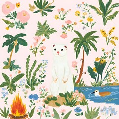 illustratuion ferret, generation AI 