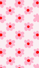seamless background with hearts