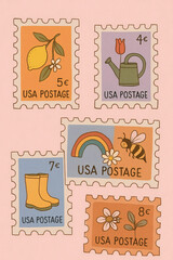 vintage postage stamps