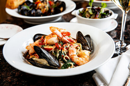 Seafood Pasta Closeup