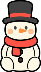Sitting Cute Christmas Character