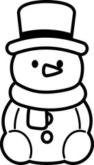 Sitting Cute Christmas Character